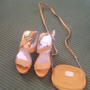 Michael Kors Wedges + MK Crossbody